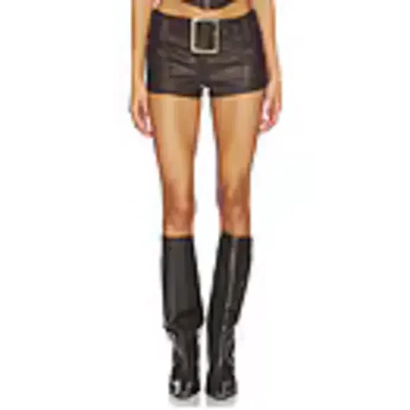 superdown Melania Micro Short in Brown - Picture 3 of 5